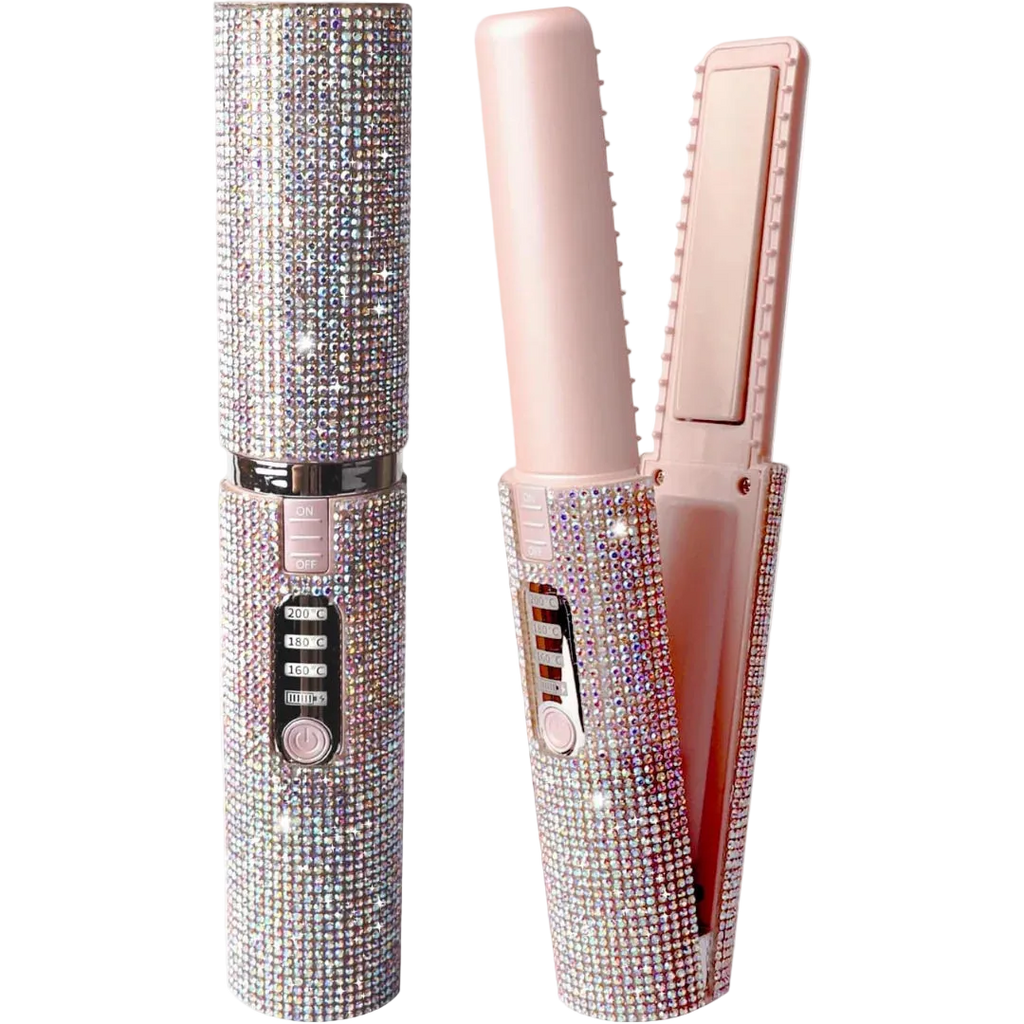 Gemstone wireless hair straightener